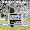 Miniatyrbillede 4 af 5: 2025 Vandtimer Irrigationstimer IPX5 Vandtæt Manuel Automatisk Sprinkler Med Stor LCD-Skærm Nem Installation-LP-