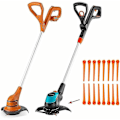 Miniatyrbillede 2 af 5: 100-pak Plastudskiftningsblade til Gardena 9823 9825 9820 9821 Trimmerblade 70mm-KK-