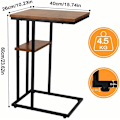 Miniatyrbillede 4 af 5: C-formet sidebord sofabord sengebord lille plads lille sidebord stue soveværelse land snacks bord