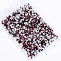 Miniatyrbillede 2 af 3: 1440 stk. lim-fixerede krystal fladbagte rhinestones glasperler til neglekunst håndværksdekorationer tøj sko Dark Siam-JAN- Dark Siam 1440pcs