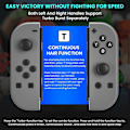 Miniatyrbilde 2 av 5: Trådløs håndkontroller kompatibel med Nintendo Switch, Oled, Lite Gamepad Joystick (v/h) Erstatning med RGB høyre grey