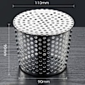 Miniatyrbilde 3 av 3: Utendørs kumlokk, dreneringslokk, firkantet bladbeskyttelse, (110 mm)