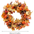 Miniatyrbild 2 av 6: Höstkrans för dörr, färgglad blomkrans dörrkrans - Realistisk unik höstkrans för dörrar väggar uteplatser hemmakontor