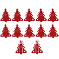 12 st julgransformade bestickfickor för bordsdekoration