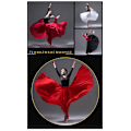 Miniatyrbilde 2 av 5: 720 Silkeaktig, Gjennomsiktig Chiffon Elastisk Midje Lang Danseskjørt for Magedans Blå Blue 85cm