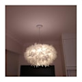 Miniatyrbillede 1 af 4: Hvid fjerlampe E27 40w - diameter 45cm