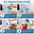 Miniatyrbild 5 av 5: Silicone Ice Cube Mold, New 3D Ice Cube Maker, Decompression Ice Grid, Press Type Easy Release Ice Cup (Blue-Green)-FO-
