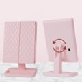 Miniatyrbild 11 av 11: Belyst sminkspegel minimalistisk förstoring touchkontroll trefaldig LED-sminkspegel rosa