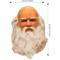Miniatyrbilde 4 av 5: Halloweenmaske for voksne, nissemaske med hvitt skjegg i latex, søte julemasker for barn og voksne, helmaske for cosplay-kostyme, julefest, karneval