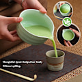 Pikkukuva 3 / 5: Keraaminen teesetti, sisältää matcha-kulhon, matcha-vispilätelineen ja matcha-vispilän, 5-osainen setti turkoosi turquoise