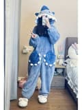 Miniatyrbild 2 av 6: Damhajdräkt med huva, pyjamas, jumpsuit för höst vinter myskläder SE S Mixed colors