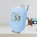 Miniatyrbillede 2 af 5: Mini Sikkert Glukosemeter Direkte Måling Sundhedstests Blodsukkermåler Kropspleje-YuJia