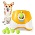 Miniatyrbillede 5 af 5: Automatisk boldkaster til hund med 3/6/9 bolde - Holdbar boldkastemaskine til små og mellemstore hunde Orange Orange 9 Balls