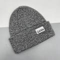 Miniatyrbild 1 av 2: Ganni Stickad Vintermössa för Herr & Dam - Varm Mössa med Manschetter, Stretchig Stickad Mössa, Hatt Grey
