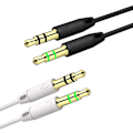 Miniatyrbild 4 av 5: Ljudkontaktkabeladapter 3,5 mm hona till 2 hanar 3,5 mm splitter