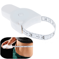 Miniatyrbild 1 av 5: 2 st kroppsmåttband för midjemätning, diet, viktminskning, passform, vit-PO- White 2Pcs