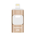 Pikkukuva 1 / 5: Flash-muisti, 3-in-1 USB 3.0 -muistitikku, valokuvamuisti ulkoinen tallennus peukalomuisti iPhonelle iPadille Android-tietokoneelle 64gb-kulta Gold Gold 8GB