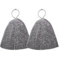 Miniatyrbilde 1 av 3: 2 stk. badstuehatter i filt, badehette, hodebeskyttelse, absorberende badstuehatt for badstue, dusj, bad, dampbadstue A-KK- 2st