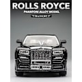 Miniatyrbild 5 av 5: 1/24 Rolls Royce Phantom Leksaksbilmodell Diecast Metall Lyx Miniatyr Drag tillbaka Ljud Ljus Dörr Öppningsbar Samling Present Barn Rolls Royce Phantom3