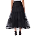 Miniatyrbilde 2 av 5: Dame Ankel Lange Underskjørt Skjørt Bryllup Halv Slip Krinoliner Underskjørt Svart‘-XT- Black L XL