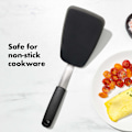 Miniatyrbillede 3 af 5: Yderfilet stegepande silikone stegepande non-stick pande omelet spartel silikonehåndtag pandekagespartel stegepande