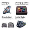 Pikkukuva 5 / 5: Mustekala Korealainen Kansanpelit Setti Squid Game 2, Korealainen Perinteinen Peli Gong-gi black 99