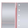 Miniatyrbild 7 av 11: Belyst sminkspegel minimalistisk förstoring touchkontroll trefaldig LED-sminkspegel rosa