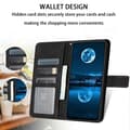 Miniatyrbild 2 av 5: (Pow Yeah!) For Samsung Galaxy A17 5G Case Solid Color Leather Wallet Protective Phone Cover Black-FO-