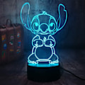 Miniatyrbilde 1 av 5: Lilo & Stitch Lampe Tegneserie Søt Stitch Figur Venner 3D LED-KK-