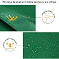 Miniatyrbillede 3 af 5: Ultra-resistent tyk presenning (2x4m) - Grøn, beskyttelse, Prot-LP-