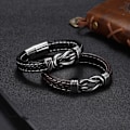 Miniatyrbillede 3 af 4: Læderarmbånd til bedstemor og barnebarn