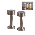Miniatyrbilde 1 av 5: Bordlampe med berøringsfunksjon 2-pakning - WELLNGS silver
