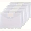 Plastkuvertmapp 8-pack, Letter/A4-storlek, PP-material för kontor och skola Letter/A4 White