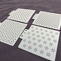 Miniatyrbillede 2 af 3: 4 stk. Sashiko-skabeloner i akryl, korsform, broderiværktøj, linjalskabelon til håndquiltning og broderi, 2,5 mm tyk