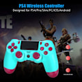 Miniatyrbillede 5 af 5: PS4 Trådløs Controller, Playstation 4 Fjernbetjening med Opladningskabel, Berry Blue Controller, Ny Model