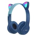 e Kat Öra Bluetooth-kompatibelt Headset med LED Trådlöst Headset{hw}{FY} Navy blue