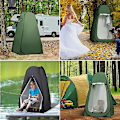 Miniatyrbillede 5 af 5: Pop-up telt til udendørs brug, bærbar bruser til camping, telt til campingtoilet, omklædningsrum til udendørs brug-KK- yellow