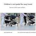 Miniatyrbild 2 av 5: Universell 2-i-1 barnvagnsbräda med avtagbar sits Second Child Artefact Child Rider Barnvagn A