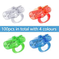 Miniatyrbillede 2 af 5: Fingerlamper, 100 stk. LED-fingerlamper festtilbehør finger ring superlyse oplyste ringe fingerlommelygte