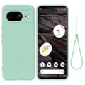 Kompatibel med Google Pixel 8 Anti-Fingeravtryck Mobilskal Flytande Silikon+Mjukt Foder Telefonfodral Baksida Green