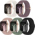 5-pack flätade solo loop-band kompatibla med Apple Watch (38 mm, 40 mm, 41 mm) 5 pack 38/40/41mm