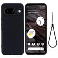 Kompatibel med Google Pixel 8 Anti-Fingeravtryck Mobilskal Flytande Silikon+Mjukt Foder Telefonfodral Baksida Black