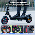 Miniatyrbild 7 av 10: Elscooter iScooter i10 elektrisk skoter| 40-45 km räckvidd, 650 W motor, 10" luftfyllda däck, dubbla bromsar, 120 kg kapacitet (svart)