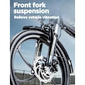 Miniatyrbild 6 av 11: Elcyklar RANDRIDE YA20 20" lättvikts elcykel – 500W motor, 48V12,8Ah batteri, 60 km räckvidd, låsbar fjädring