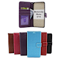 Miniatyrbild 1 av 11: New Standcase Motorola Moto E14 Plånboksfodral Lila