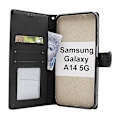 Miniatyrbild 2 av 11: Flower Standcase Wallet Samsung Galaxy A14 5G Aqua