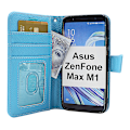 Miniatyrbild 1 av 8: New Standcase Wallet Asus ZenFone Max M1 (ZB555KL) Blå