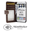 Miniatyrbild 1 av 8: Skimblocker Wallet iPhone SE (2nd Generation) Brun G663