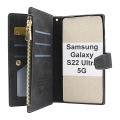 Miniatyrbild 2 av 11: XL Standcase Lyxfodral Samsung Galaxy S22 Ultra 5G Marinblå