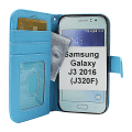 Miniatyrbild 1 av 9: New Standcase Wallet Samsung Galaxy J3 2016 (J320F) Ljusblå